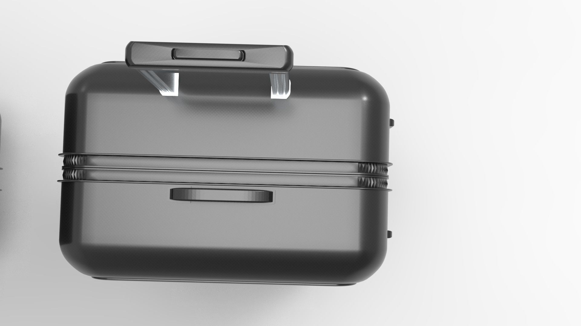 SUITCASE-BLACK three suitcases on wheels 3D model_59