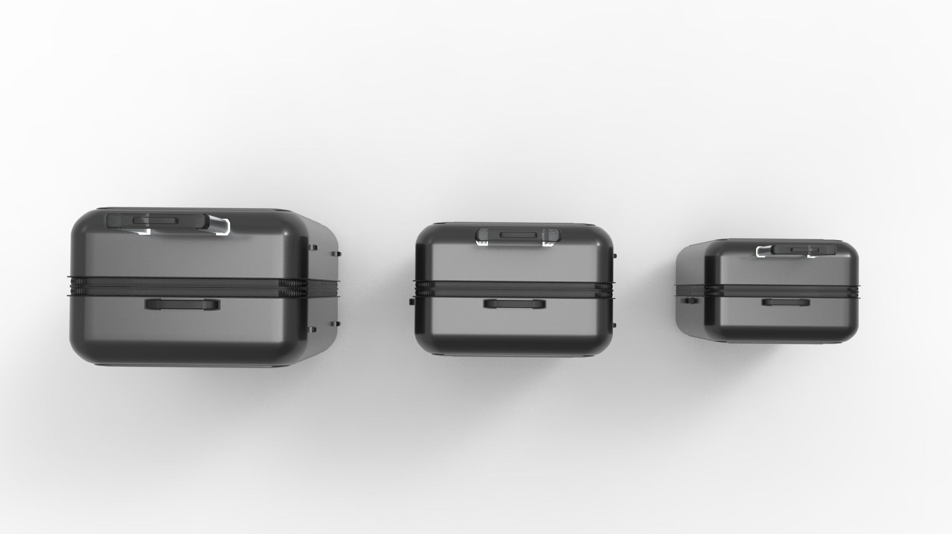 SUITCASE-BLACK three suitcases on wheels 3D model_40