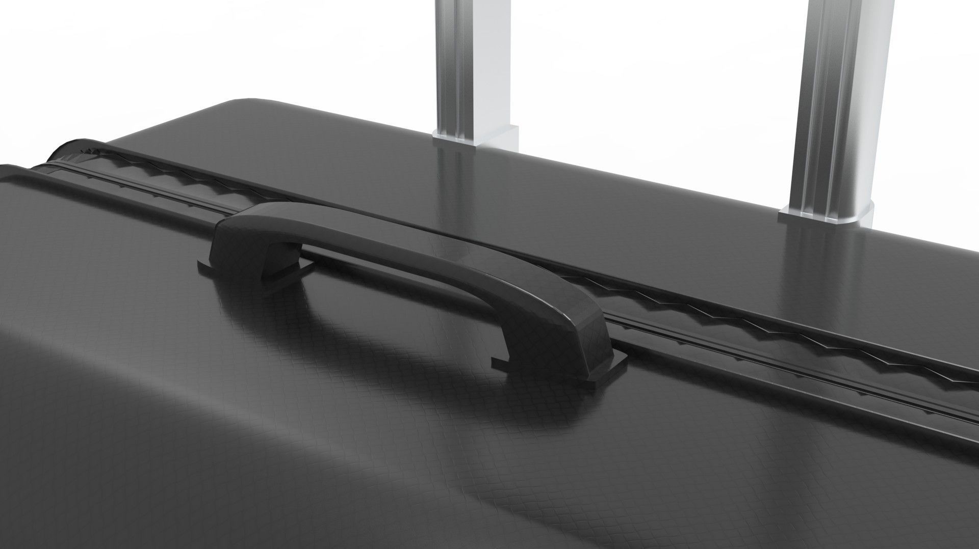 SUITCASE-BLACK three suitcases on wheels 3D model_29