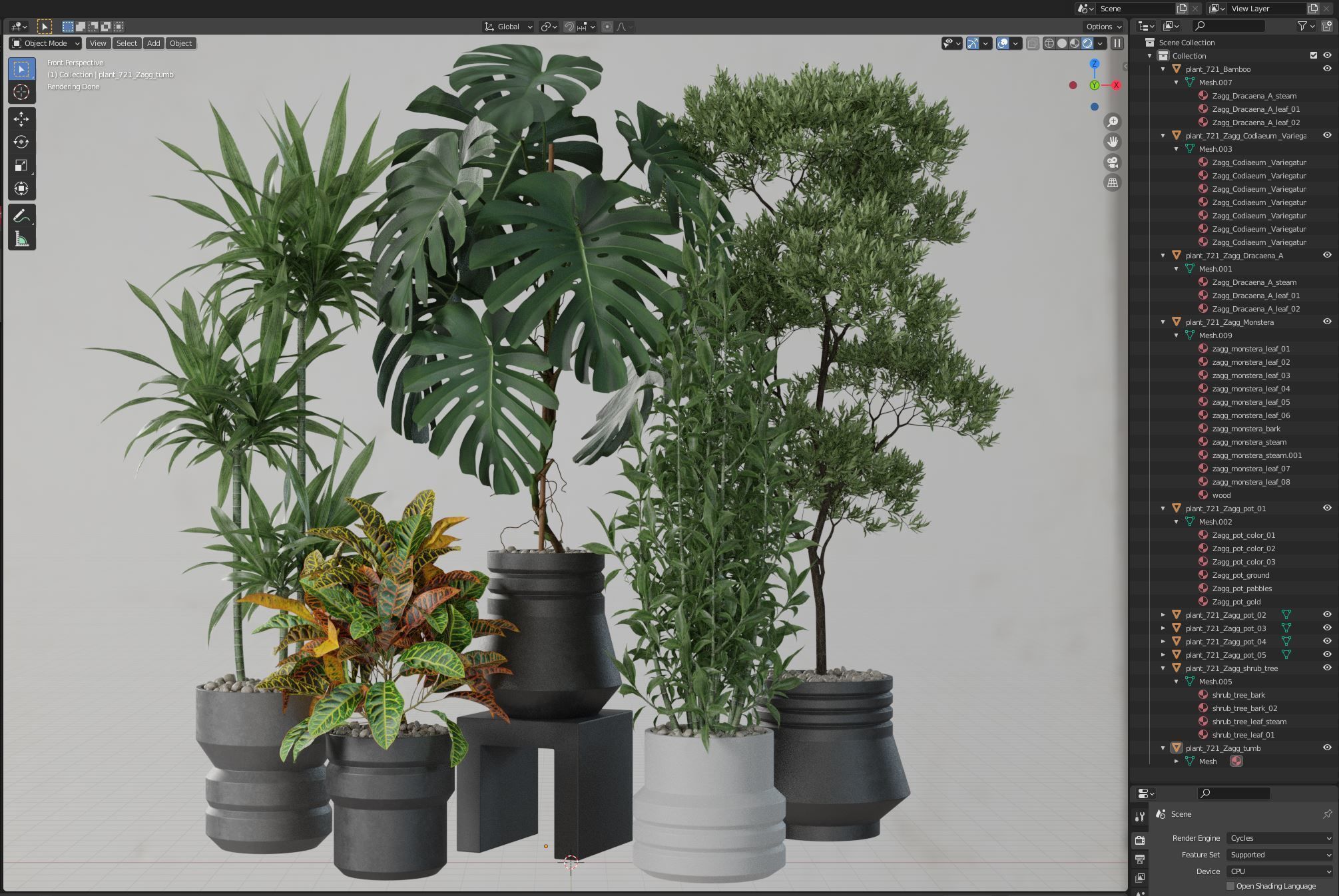 Plants collection 721 3D model_5