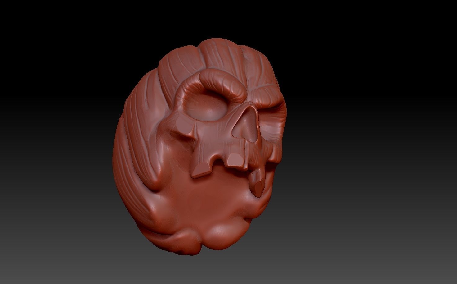 Pumpkin skull 3D print model_8