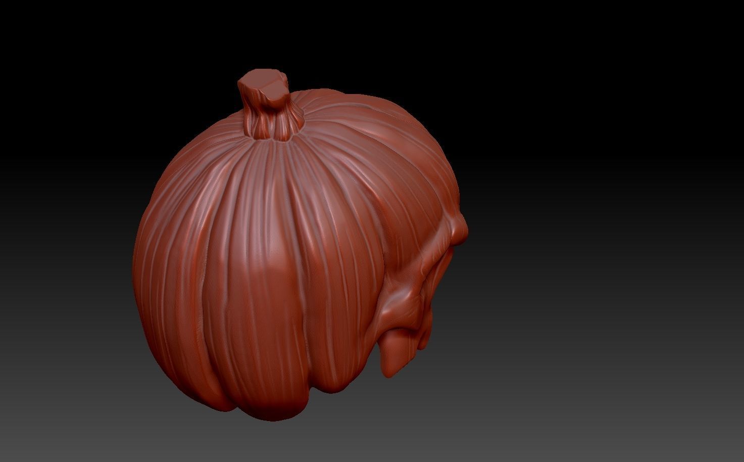 Pumpkin skull 3D print model_11