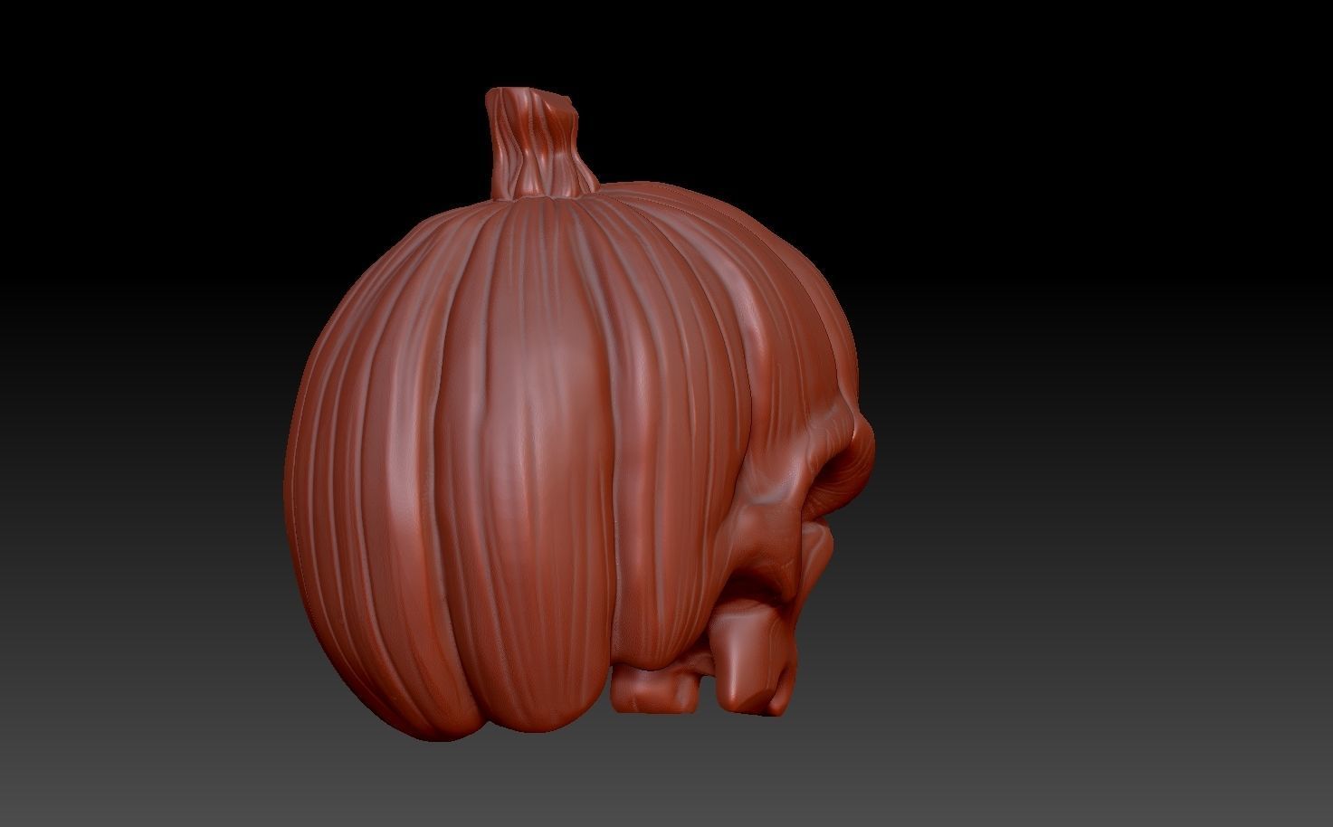 Pumpkin skull 3D print model_5