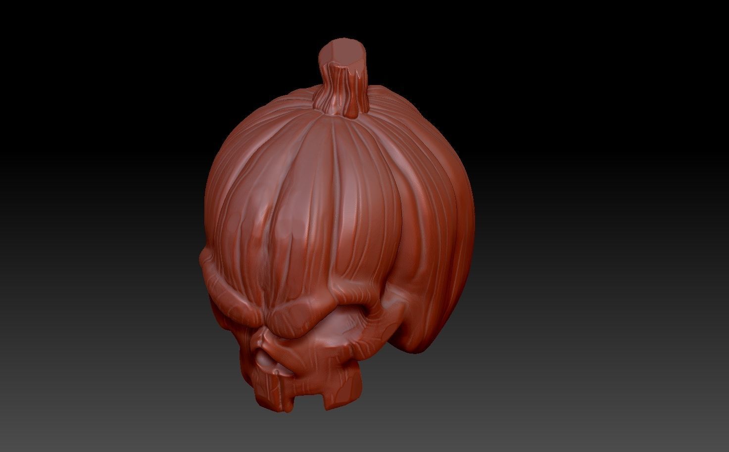Pumpkin skull 3D print model_10