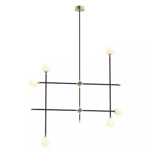 bastoncino-sl429-403-06 modern chandelier with balls hanging from ceiling