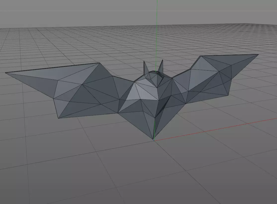 Low Poly Bat flying in sky 3D print model_0