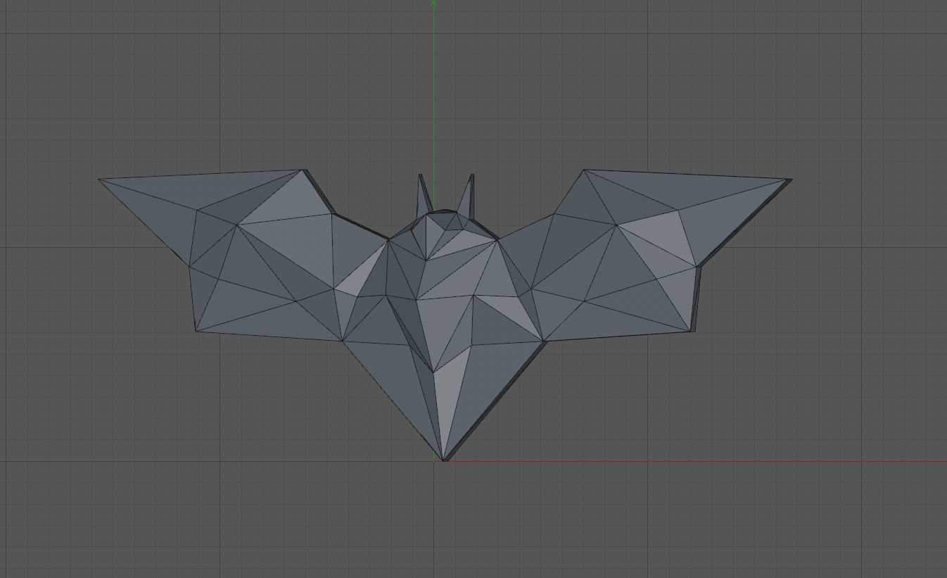 Low Poly Bat flying in sky 3D print model_2