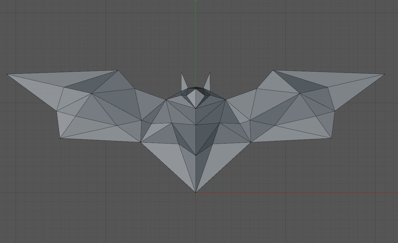 Low Poly Bat flying in sky 3D print model_1