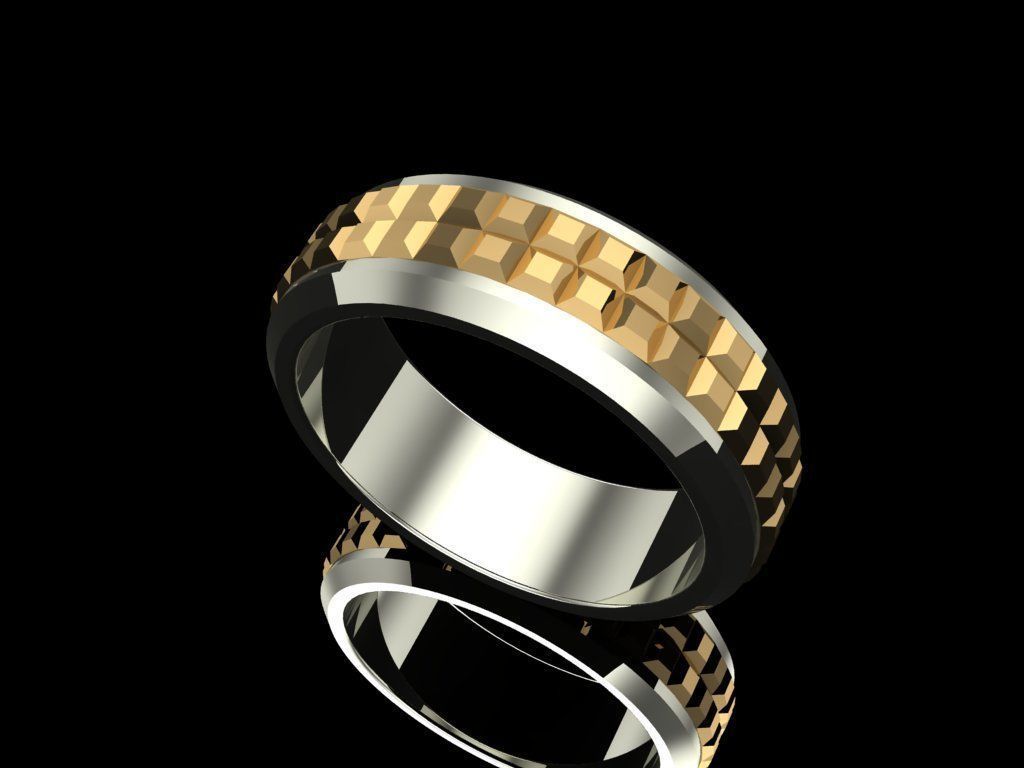 David Yurman Stylish 2 Rings for man 3D print model_1