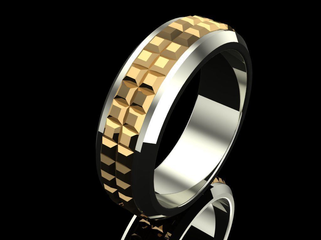 David Yurman Stylish 2 Rings for man 3D print model_4