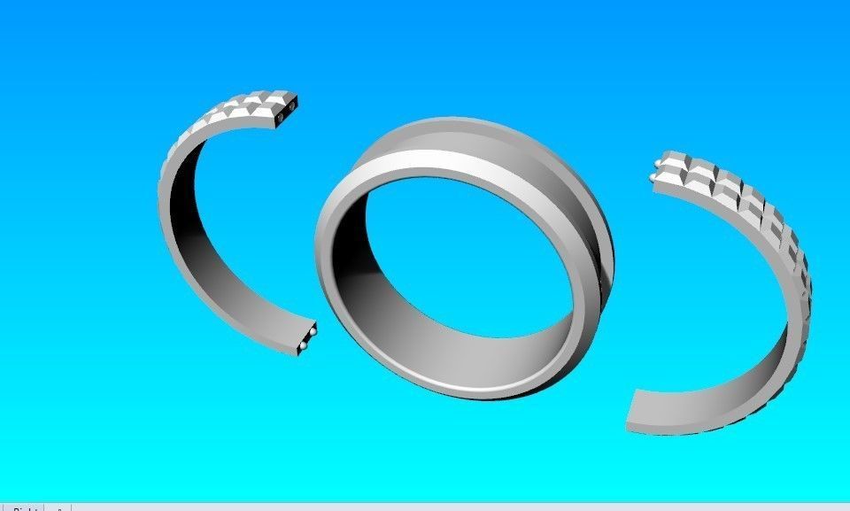 David Yurman Stylish 2 Rings for man 3D print model_11