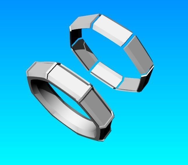 David Yurman Stylish 2 Rings for man 3D print model_7