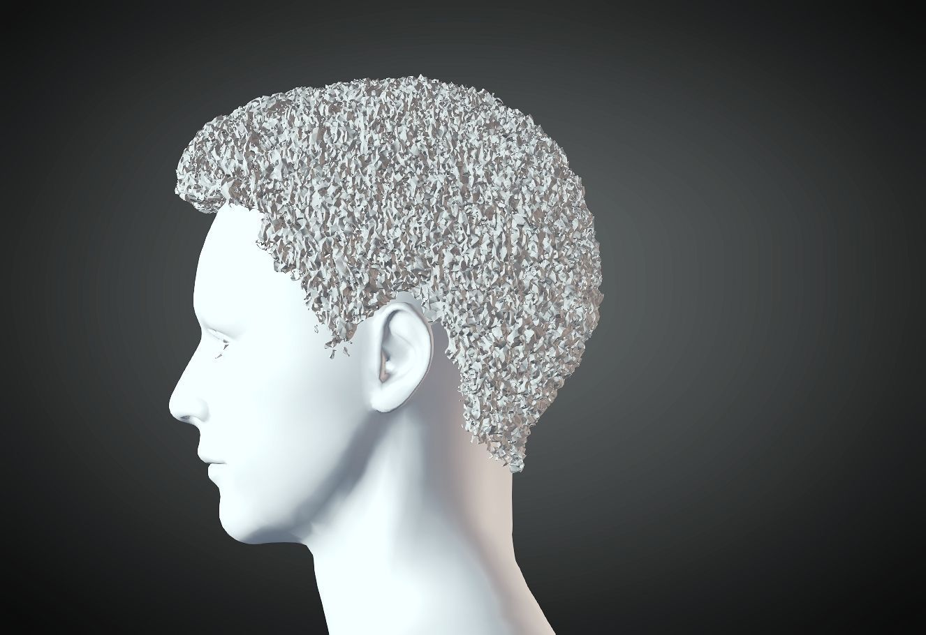 3D Hair style for Man 49 3D model 3D model 3D print model_2
