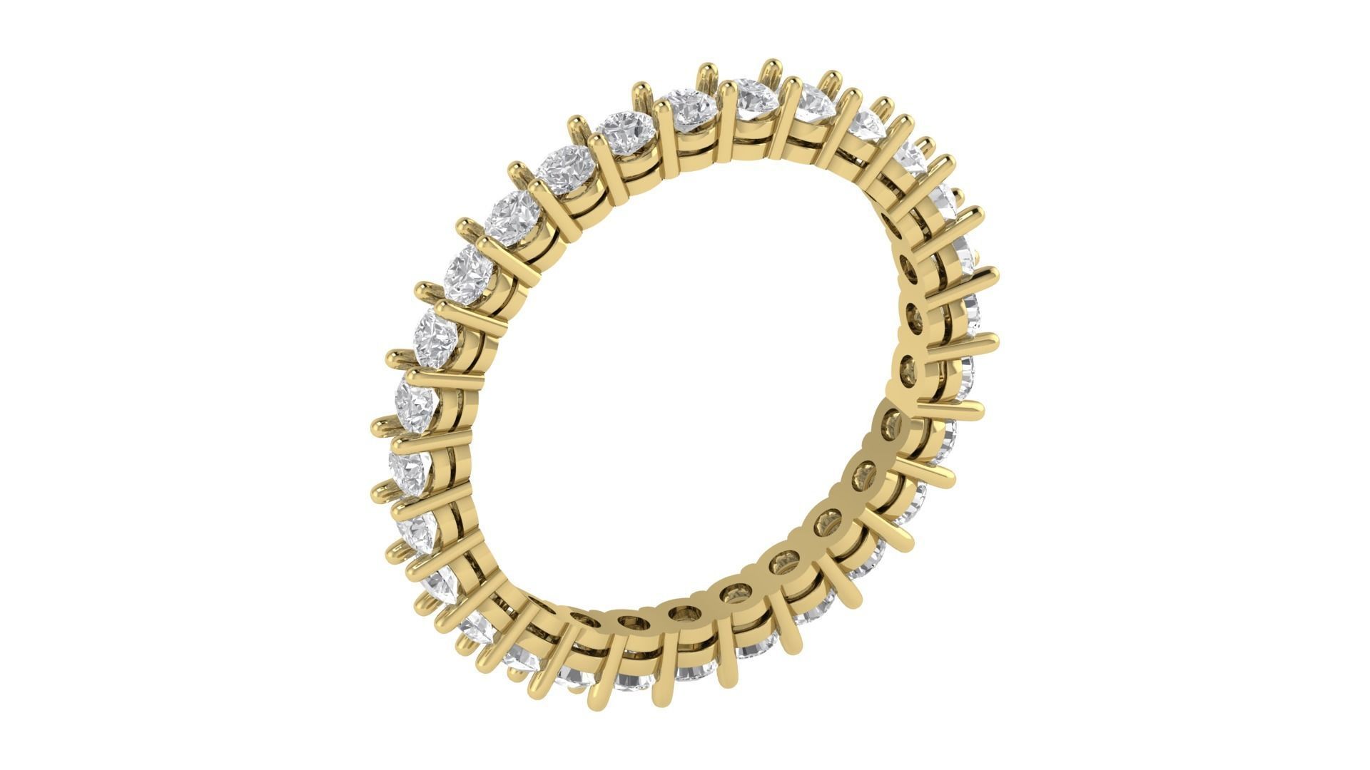 Solitaire Women Engagement Ring 3dm STl OBJ FBX Render 3D print model_3