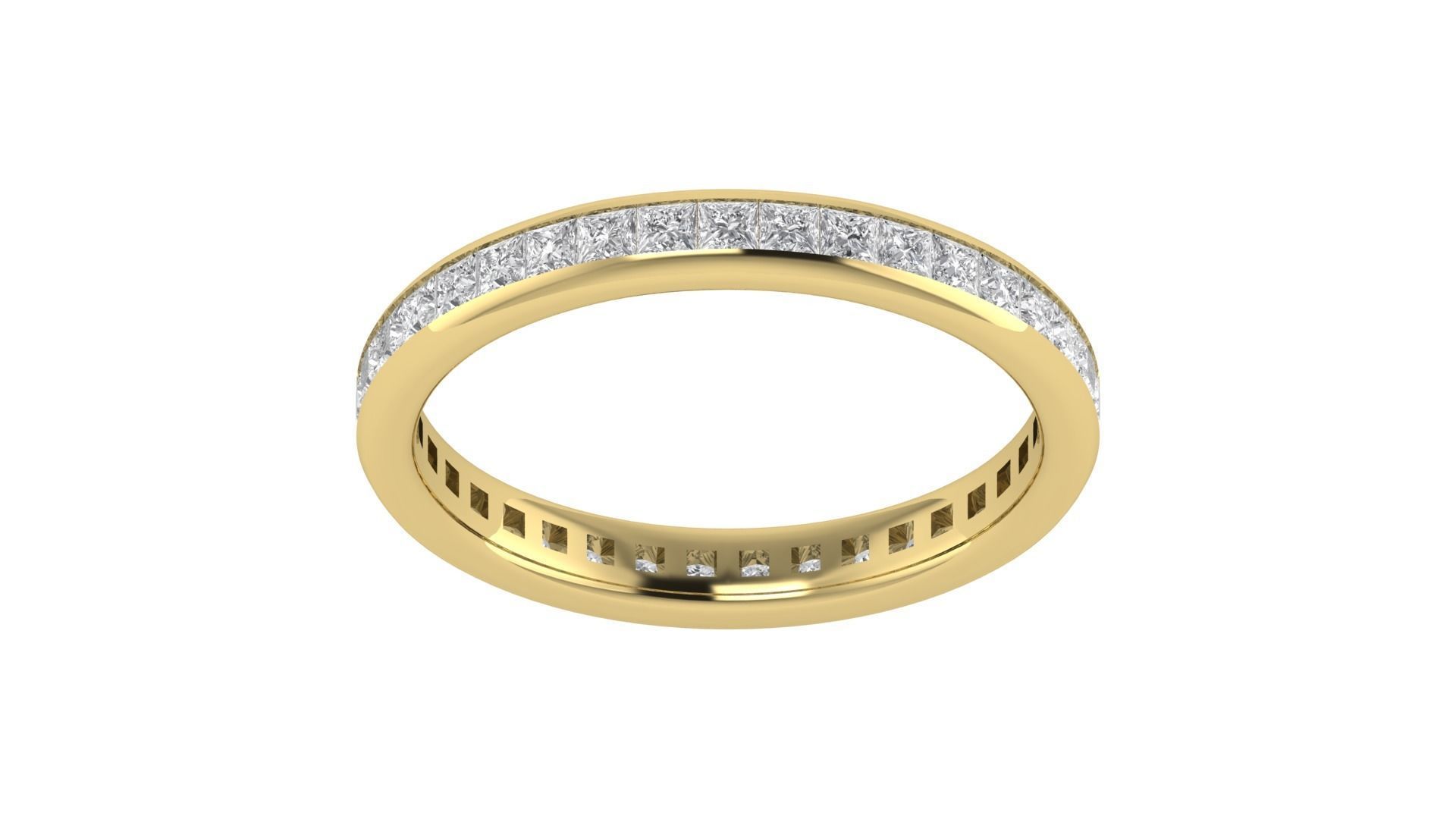 Solitaire Women Engagement Ring 3dm STl OBJ FBX Render 3D print model_12