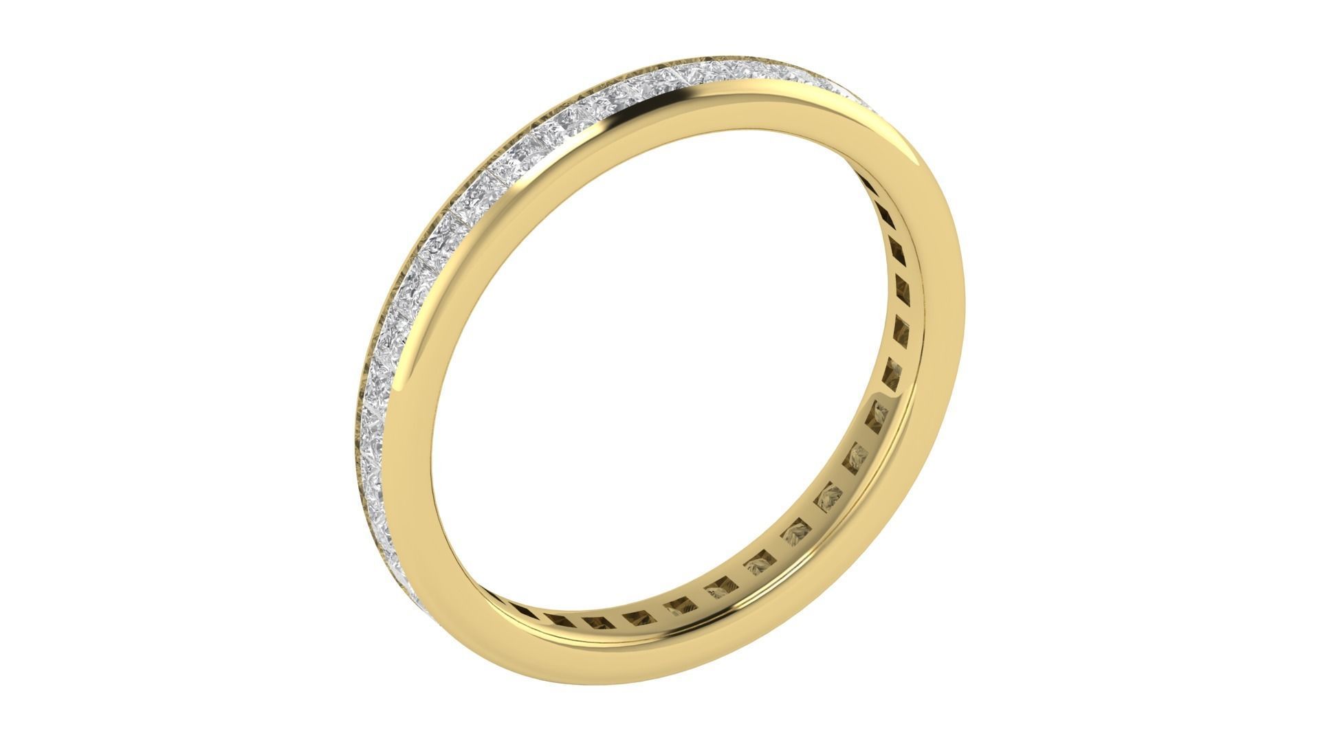 Solitaire Women Engagement Ring 3dm STl OBJ FBX Render 3D print model_2