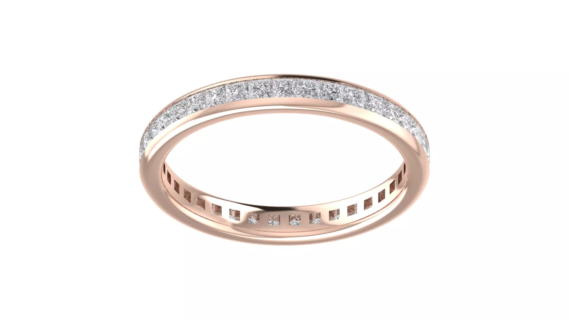 Solitaire Women Engagement Ring 3dm STl OBJ FBX Render 3D print model_0