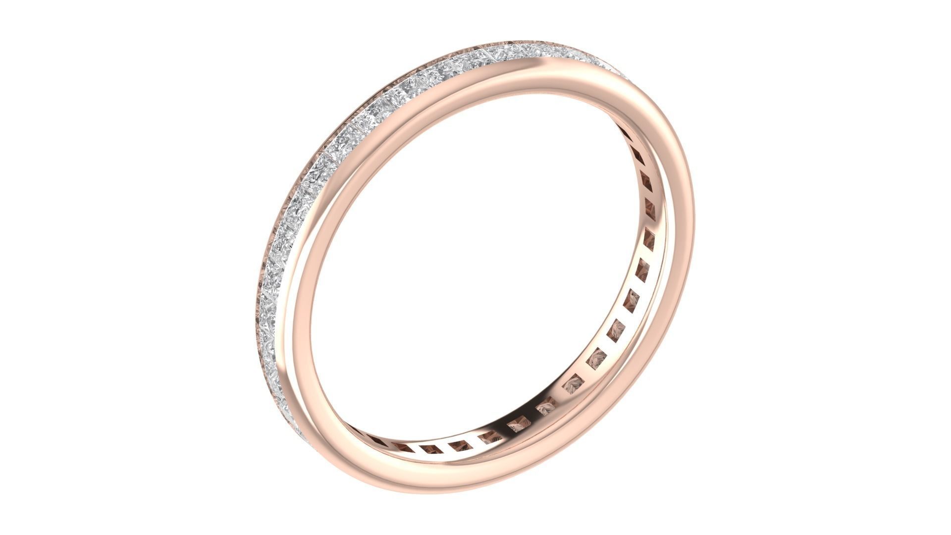 Solitaire Women Engagement Ring 3dm STl OBJ FBX Render 3D print model_4