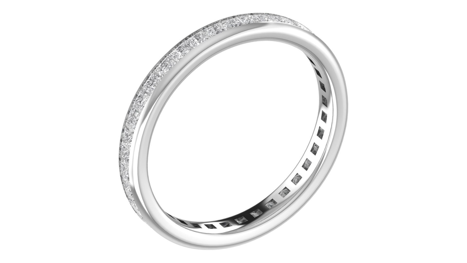 Solitaire Women Engagement Ring 3dm STl OBJ FBX Render 3D print model_3