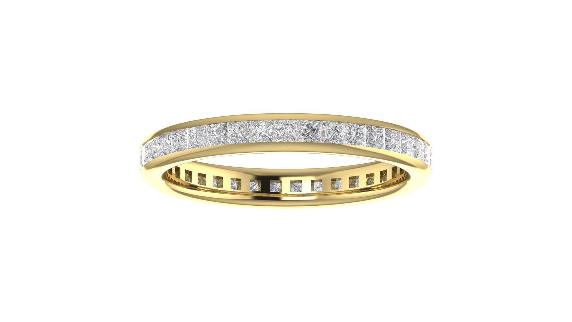 Solitaire Women Engagement Ring 3dm STl OBJ FBX Render 3D print model_1