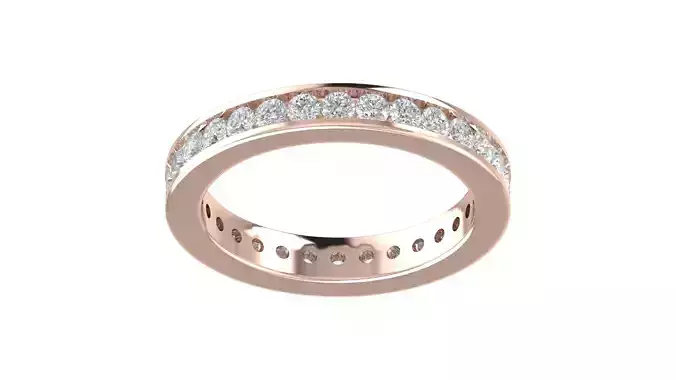 Solitaire Women Engagement Ring 3dm STl OBJ FBX Render