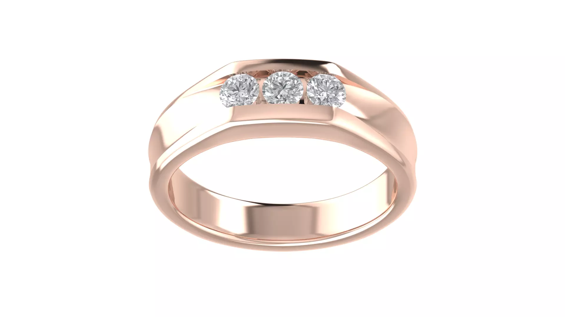 Solitaire Women Engagement Ring 3dm STl OBJ FBX Render 3D print model