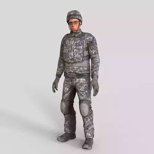 Military Soldier man Realistic Rigged