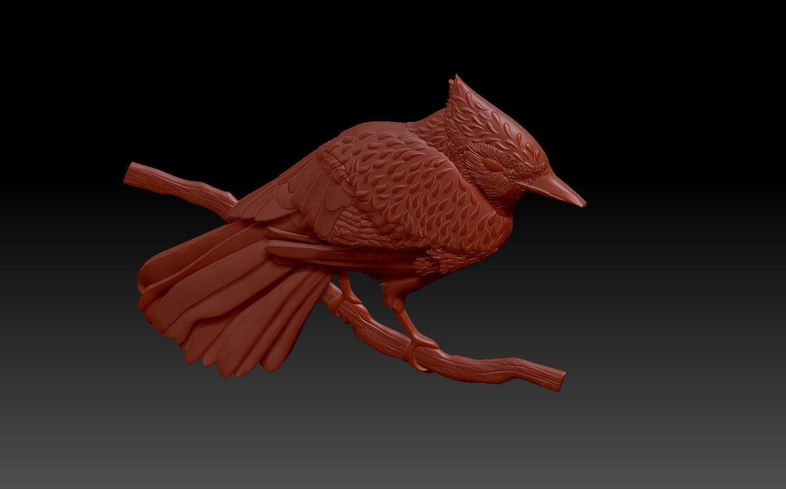 Woodpecker Bird 3D print model_4