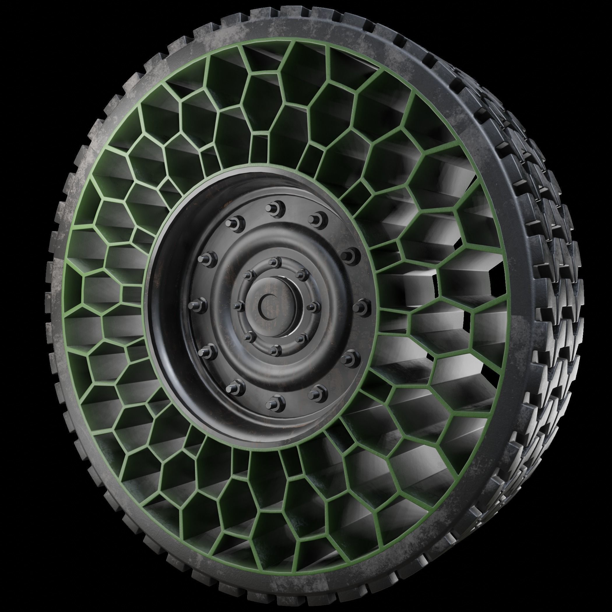 Future NPT Tire Low-poly 3D model_7