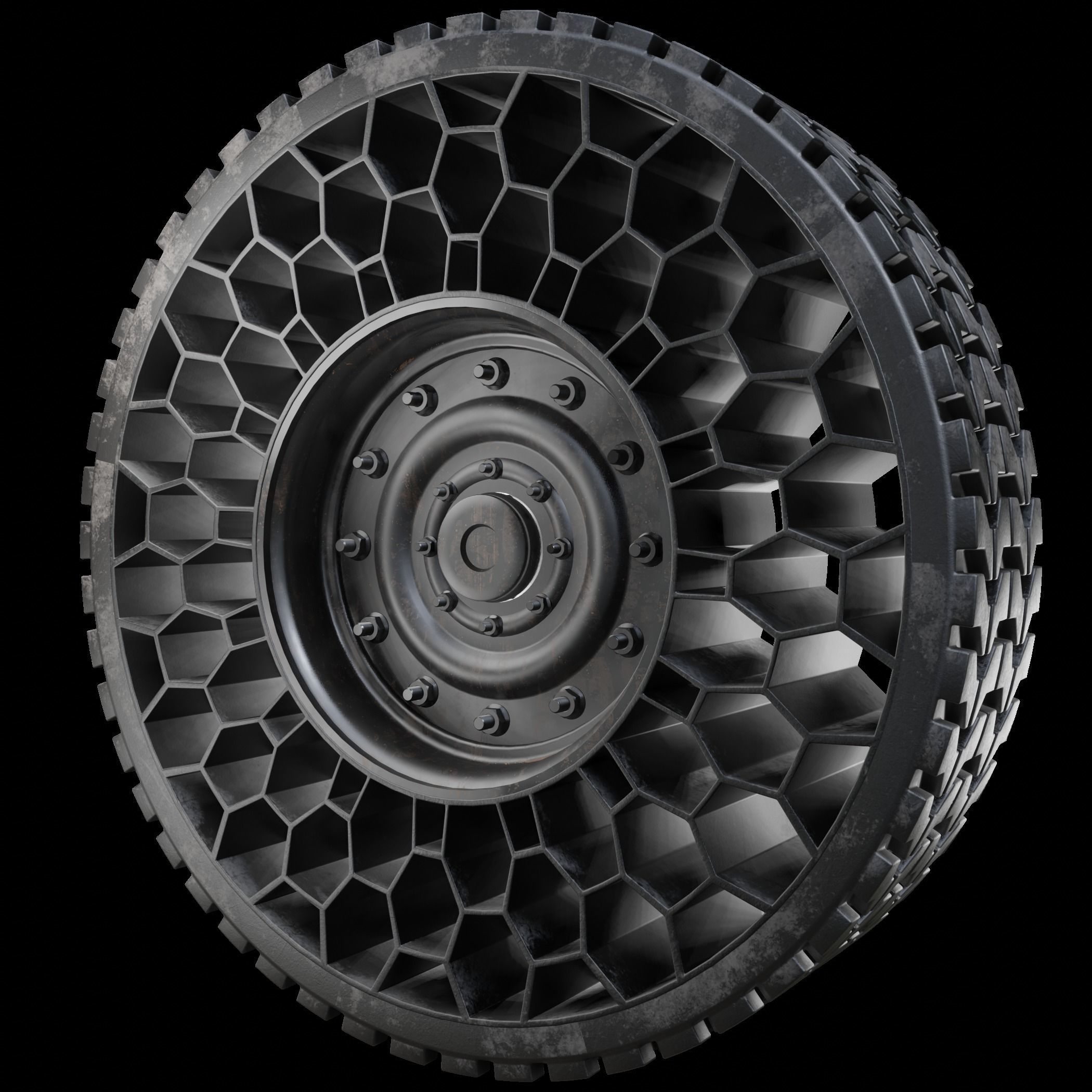 Future NPT Tire Low-poly 3D model_8