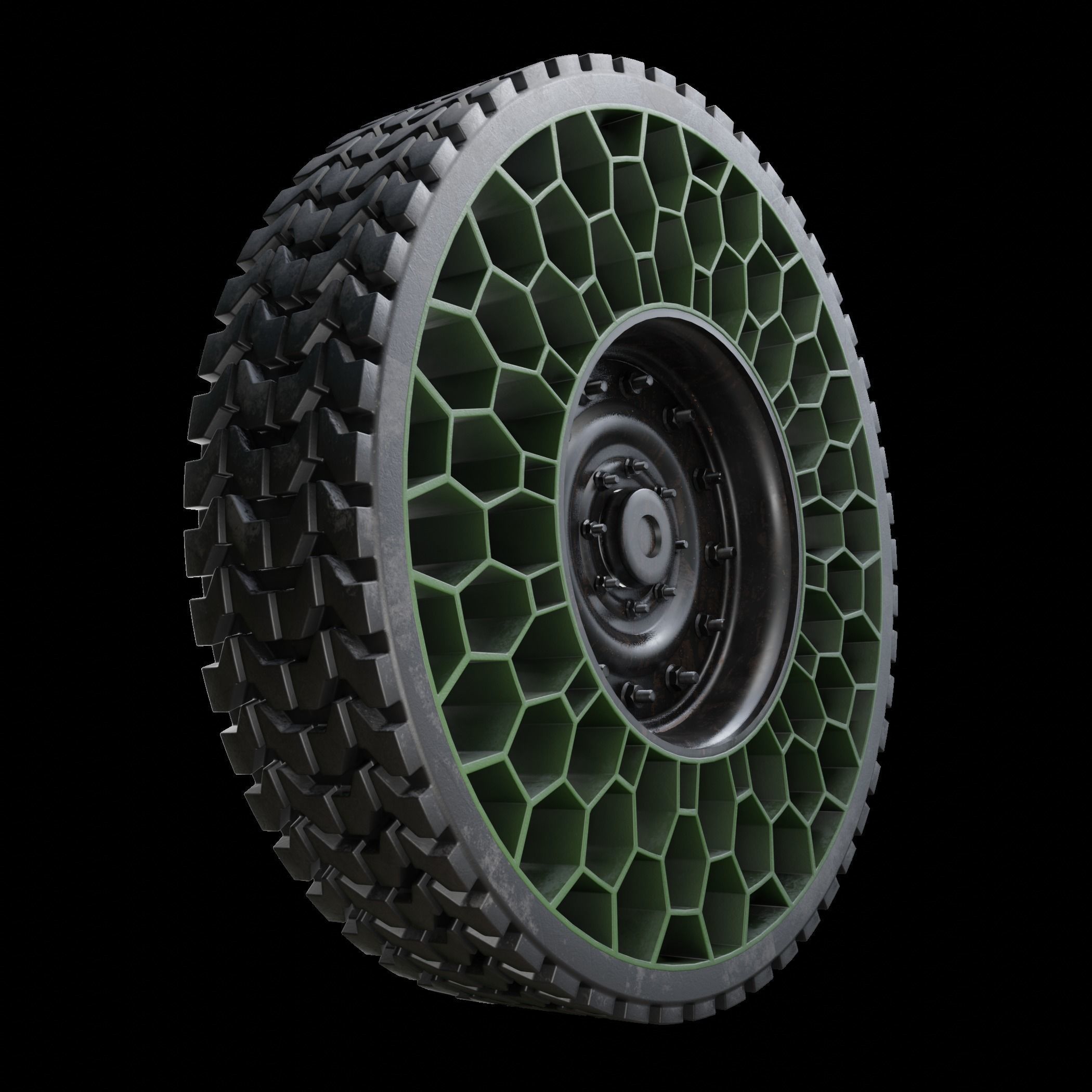 Future NPT Tire Low-poly 3D model_3