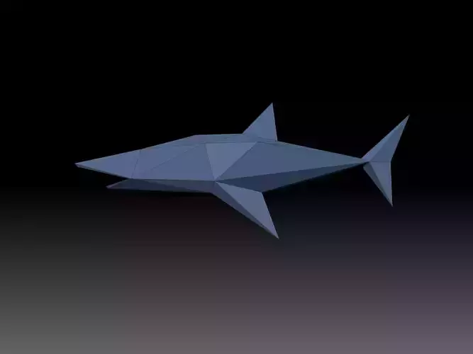 Low poly shark polygonal