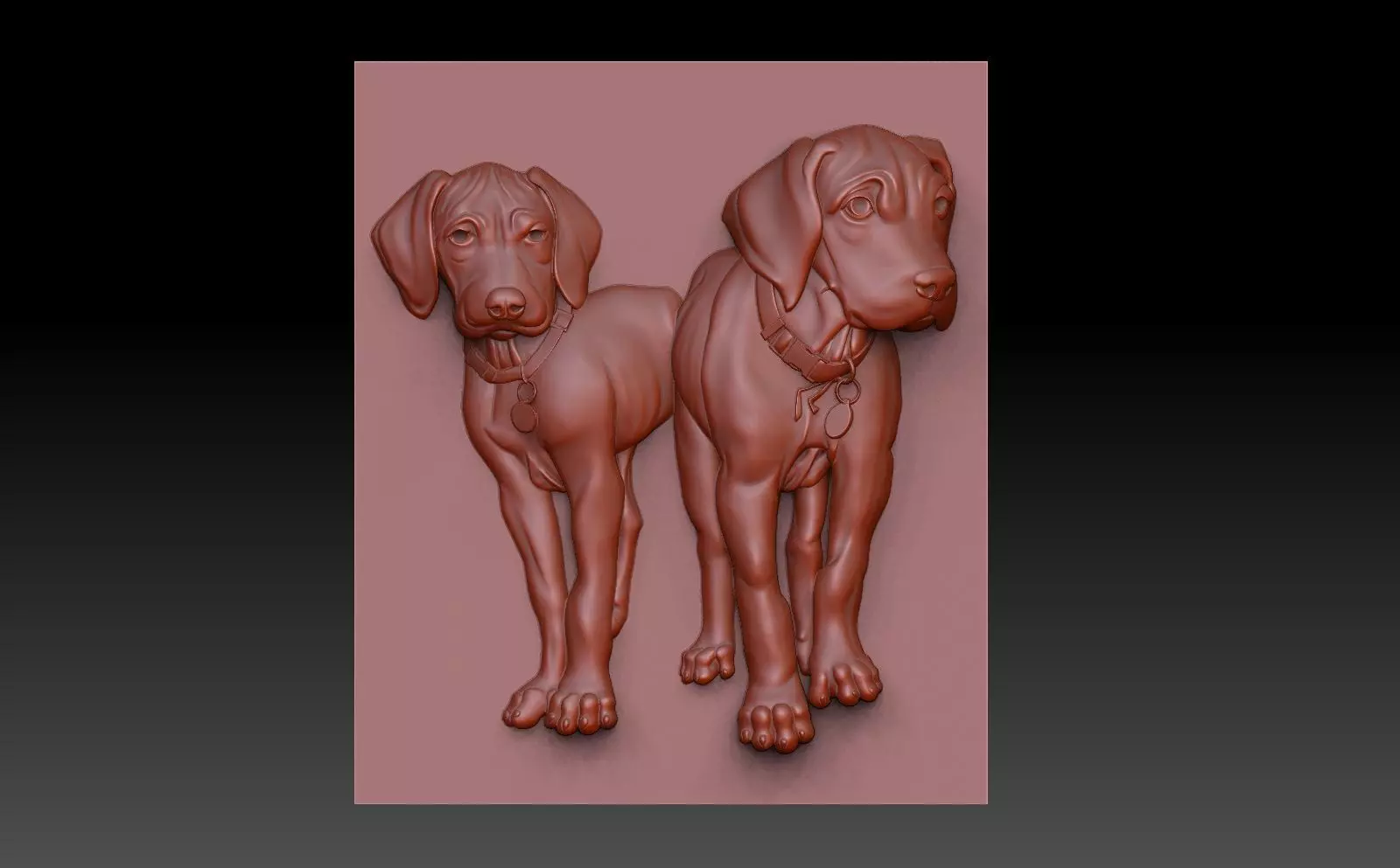 Dogs Rhodesian Ridgebacks 3D print model_0