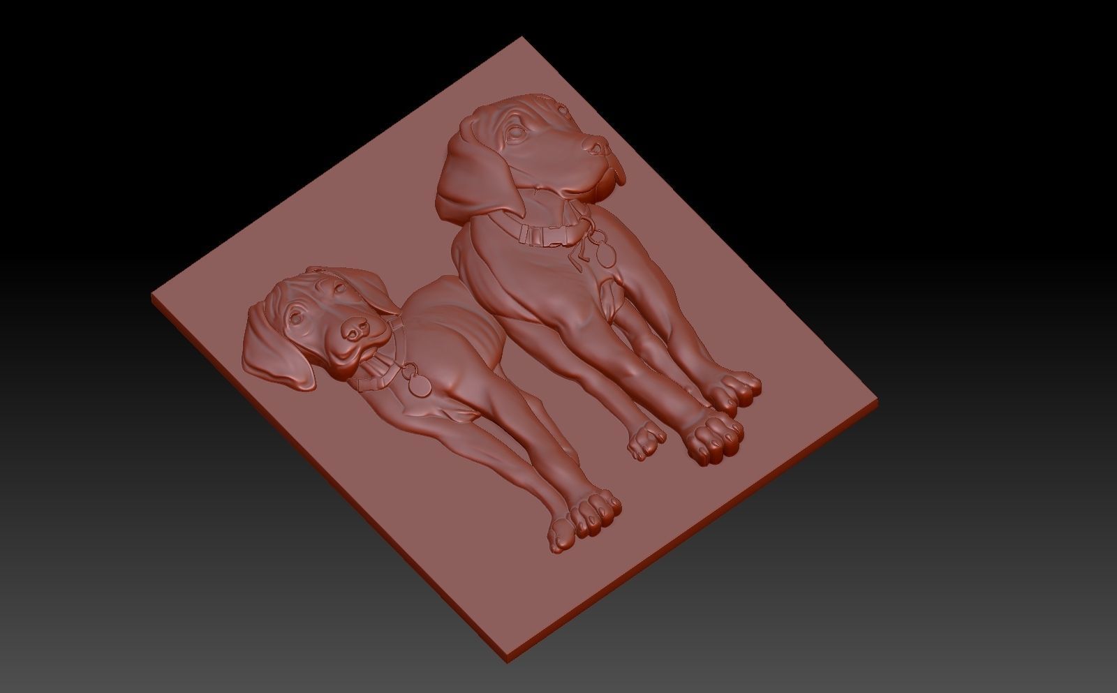 Dogs Rhodesian Ridgebacks 3D print model_2