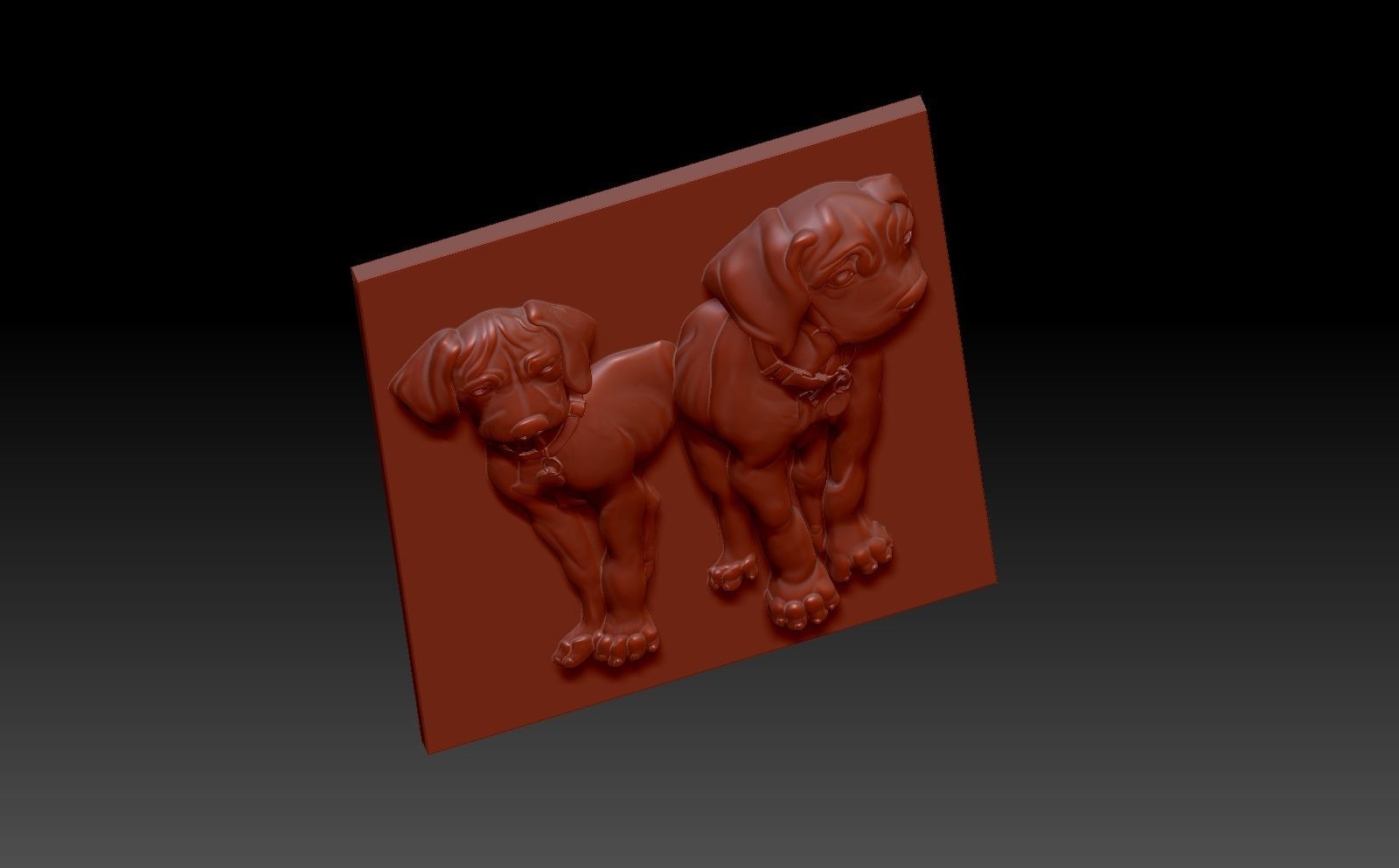 Dogs Rhodesian Ridgebacks 3D print model_4