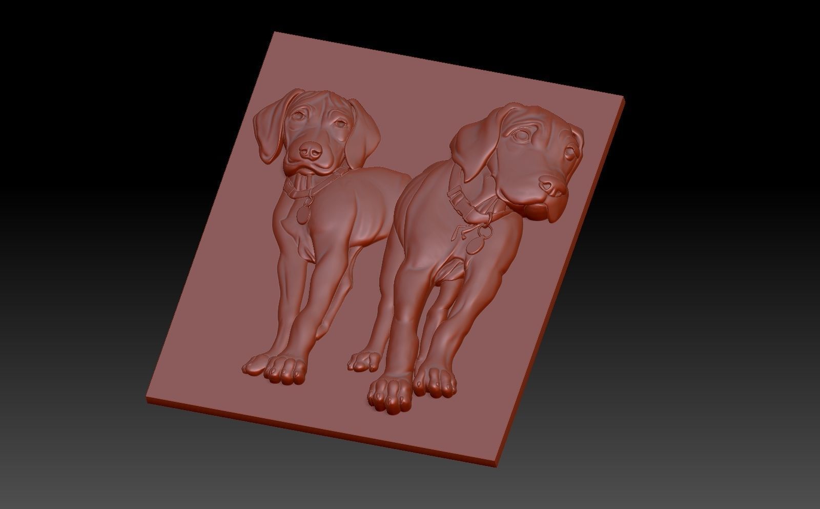 Dogs Rhodesian Ridgebacks 3D print model_1