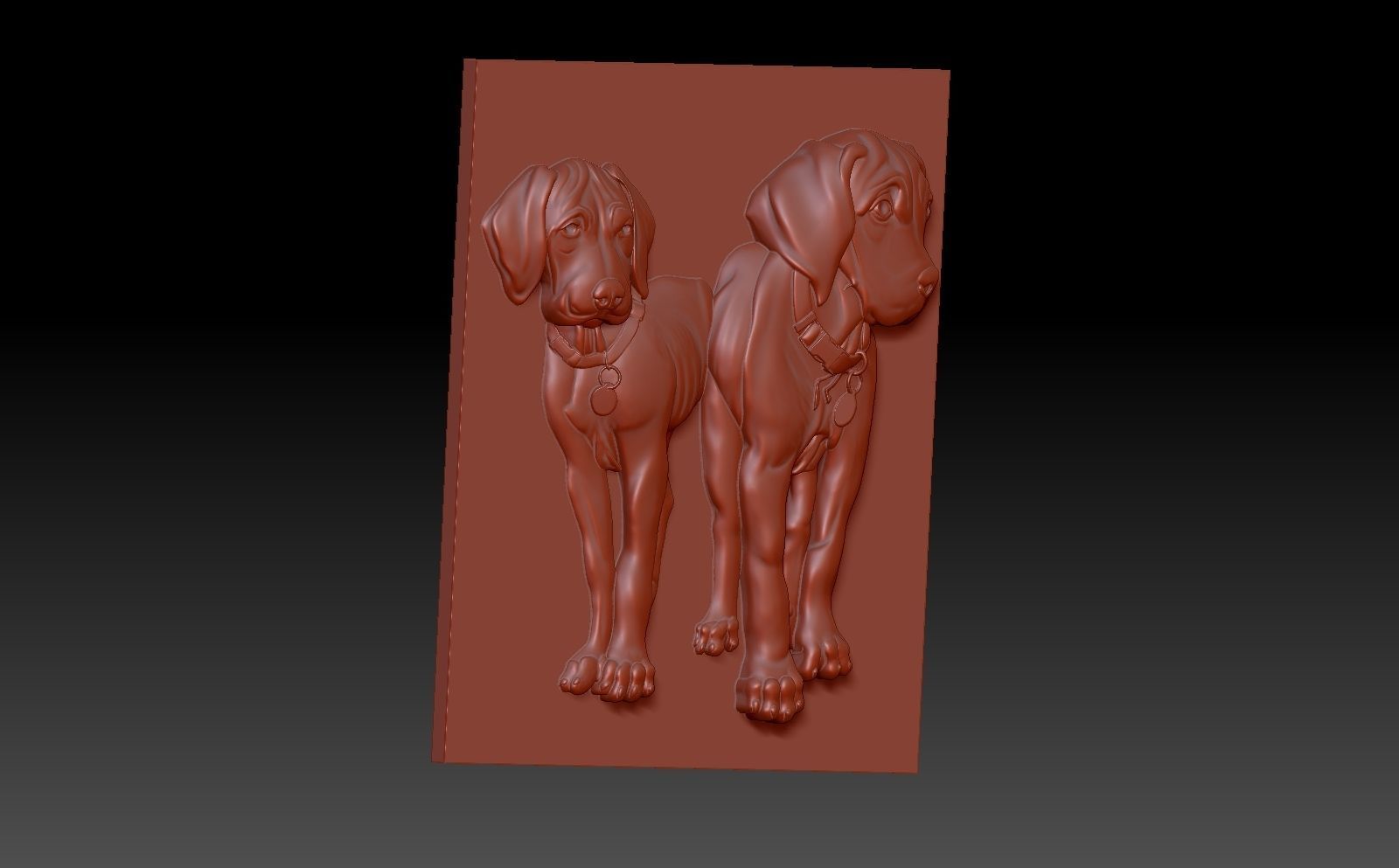 Dogs Rhodesian Ridgebacks 3D print model_3