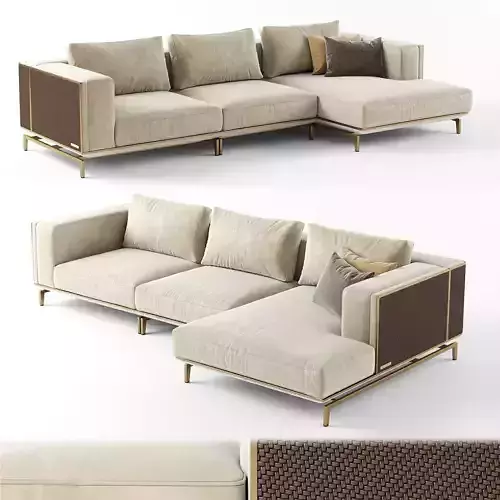 Visionnaire Backstage sofa with chaise longue