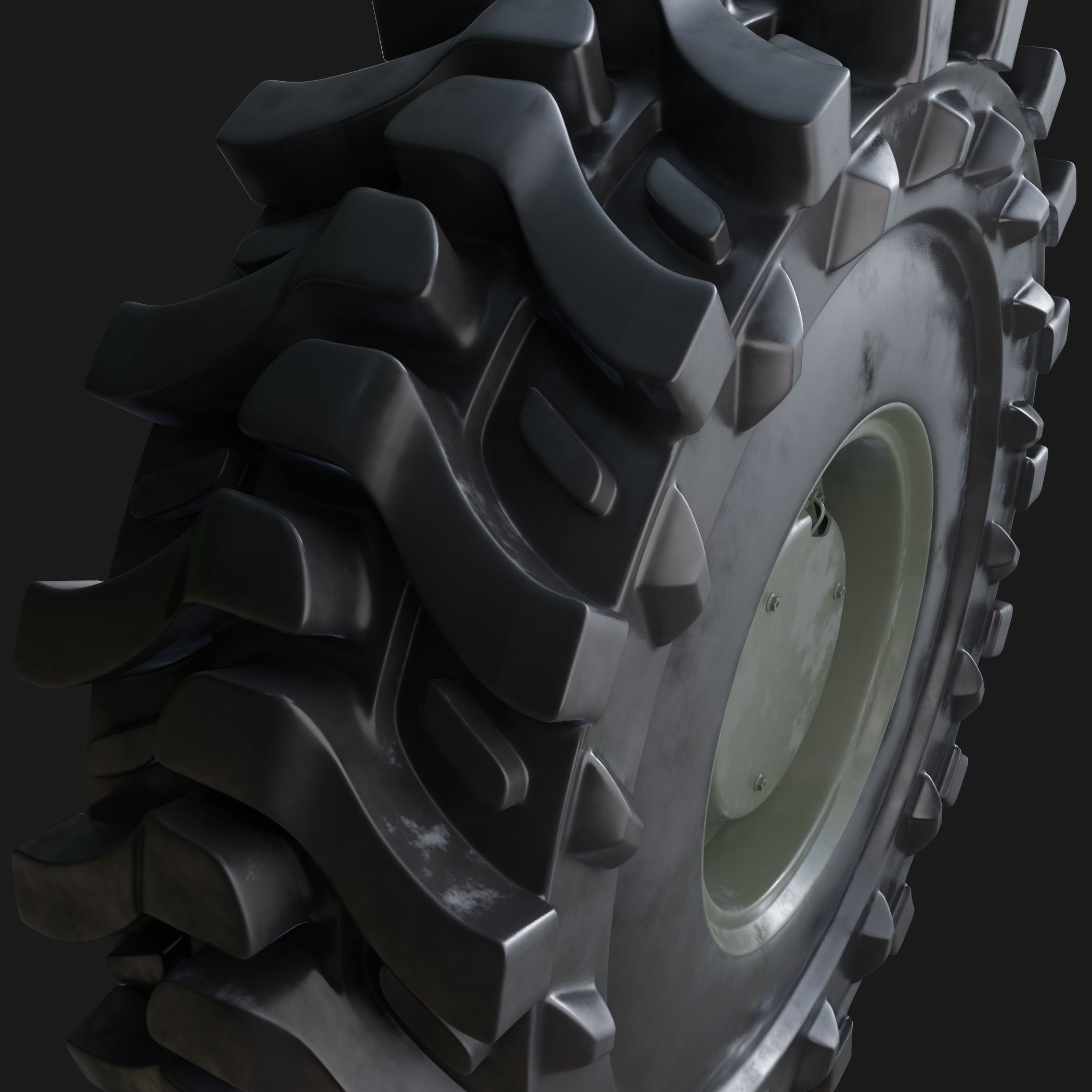 Military Vehicles Wheel 3D model 3D model_9