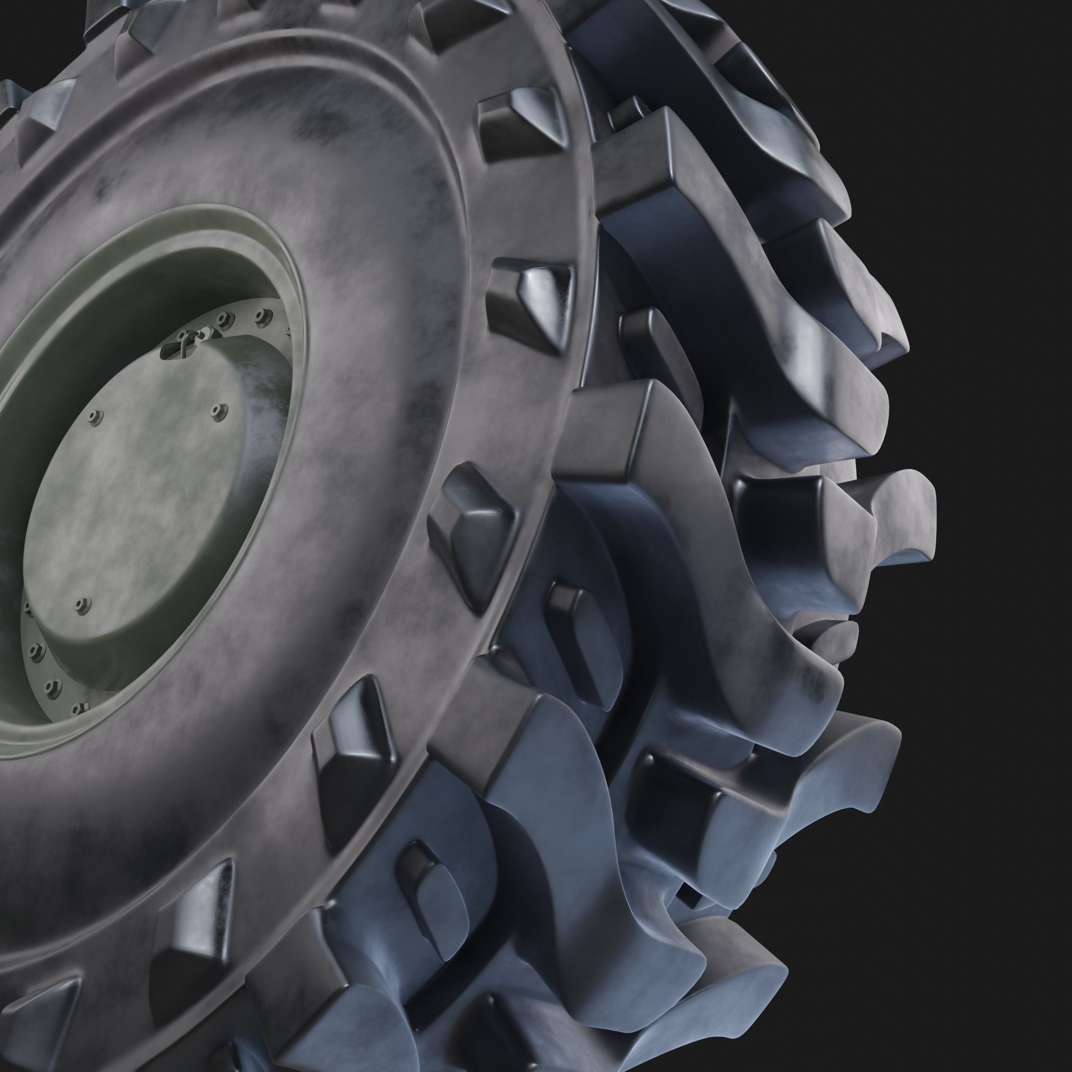 Military Vehicles Wheel 3D model 3D model_7