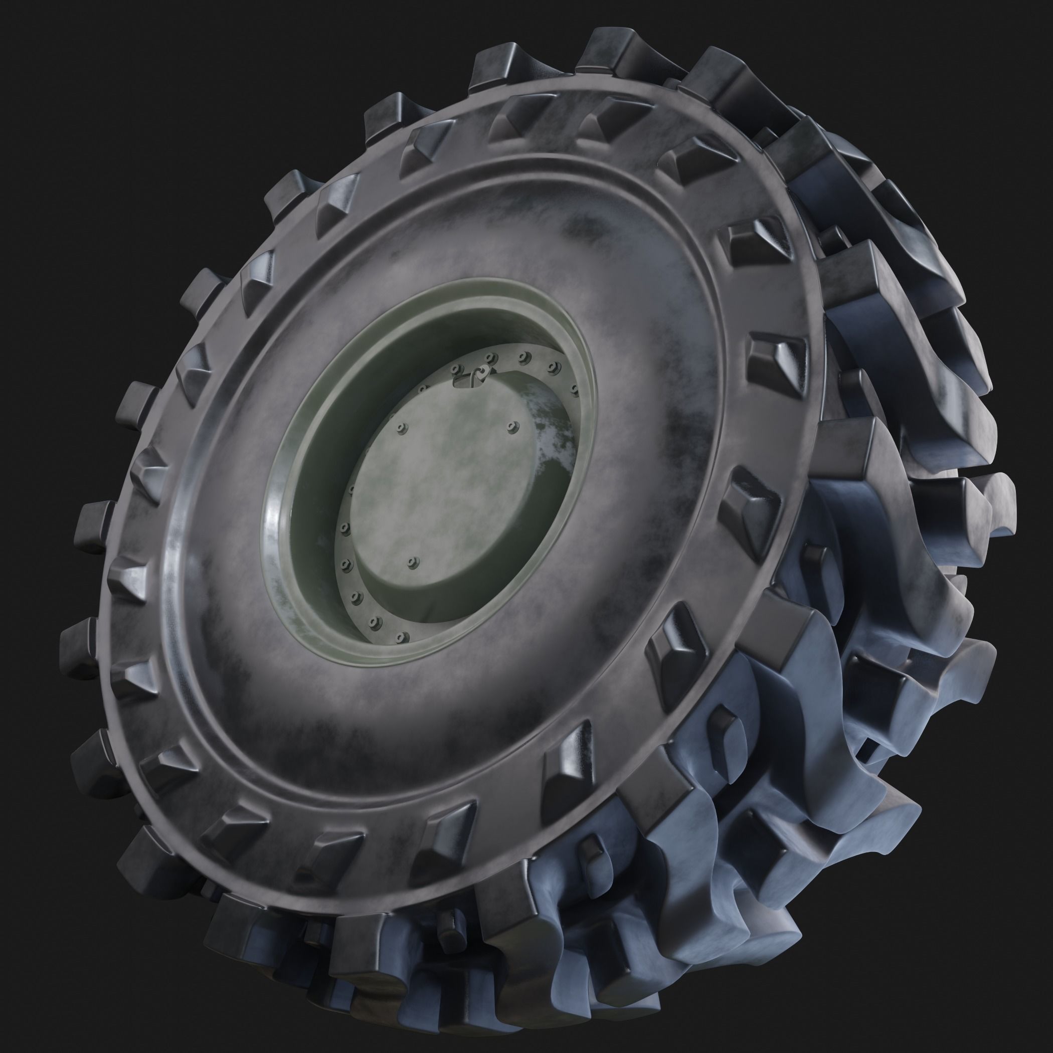 Military Vehicles Wheel 3D model 3D model_4