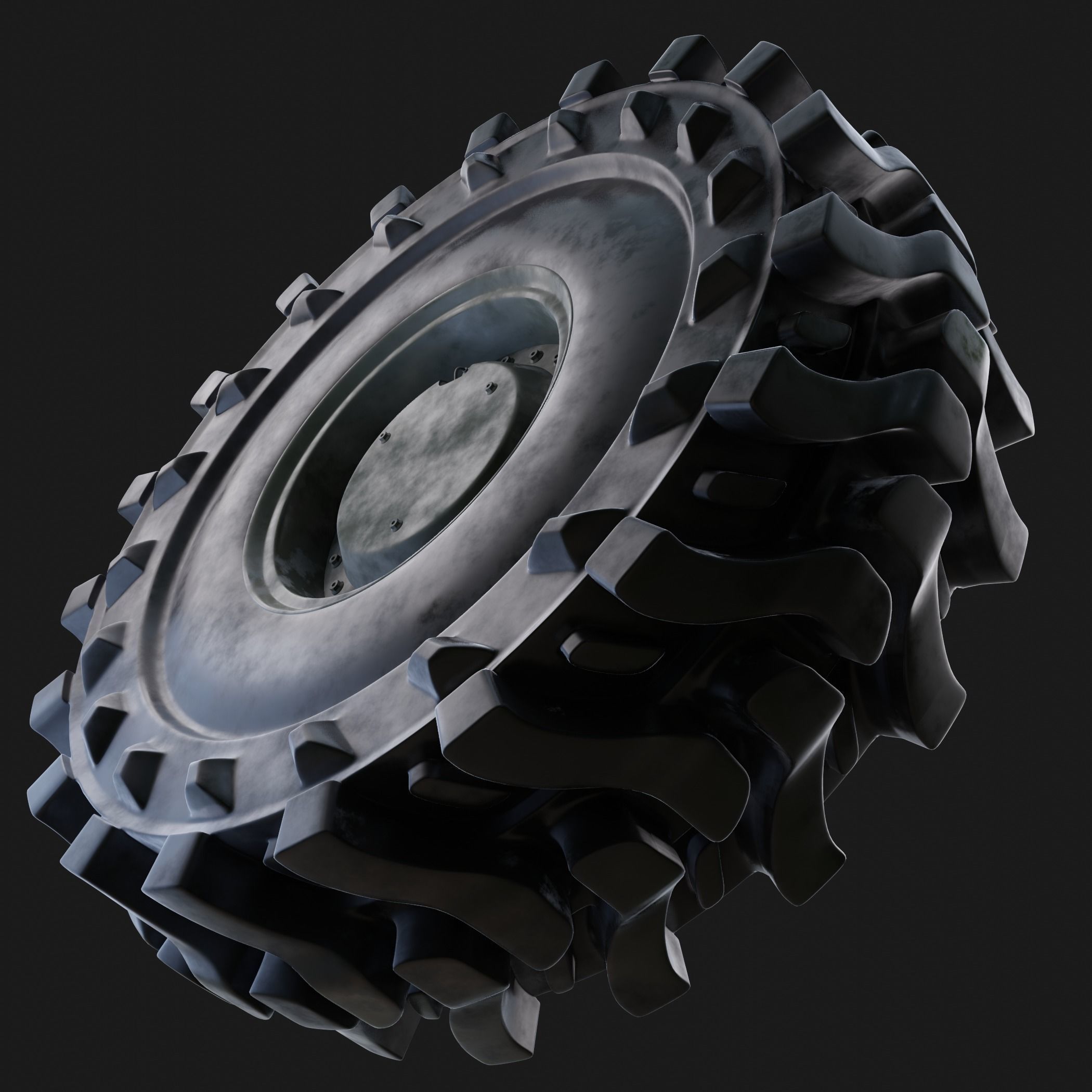 Military Vehicles Wheel 3D model 3D model_5