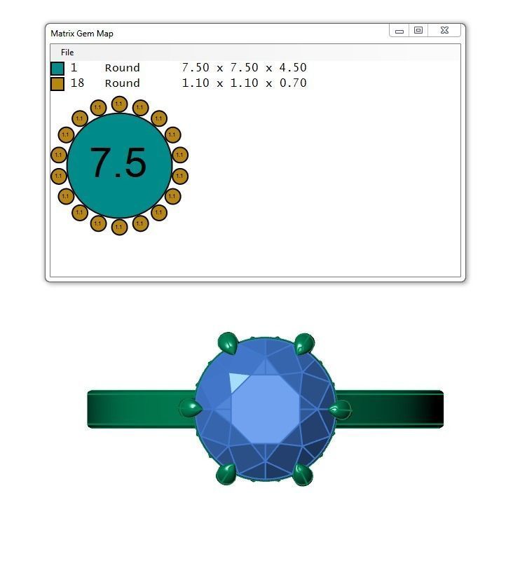 Ring123 gold engagement ring with diamonds 3D print model_6