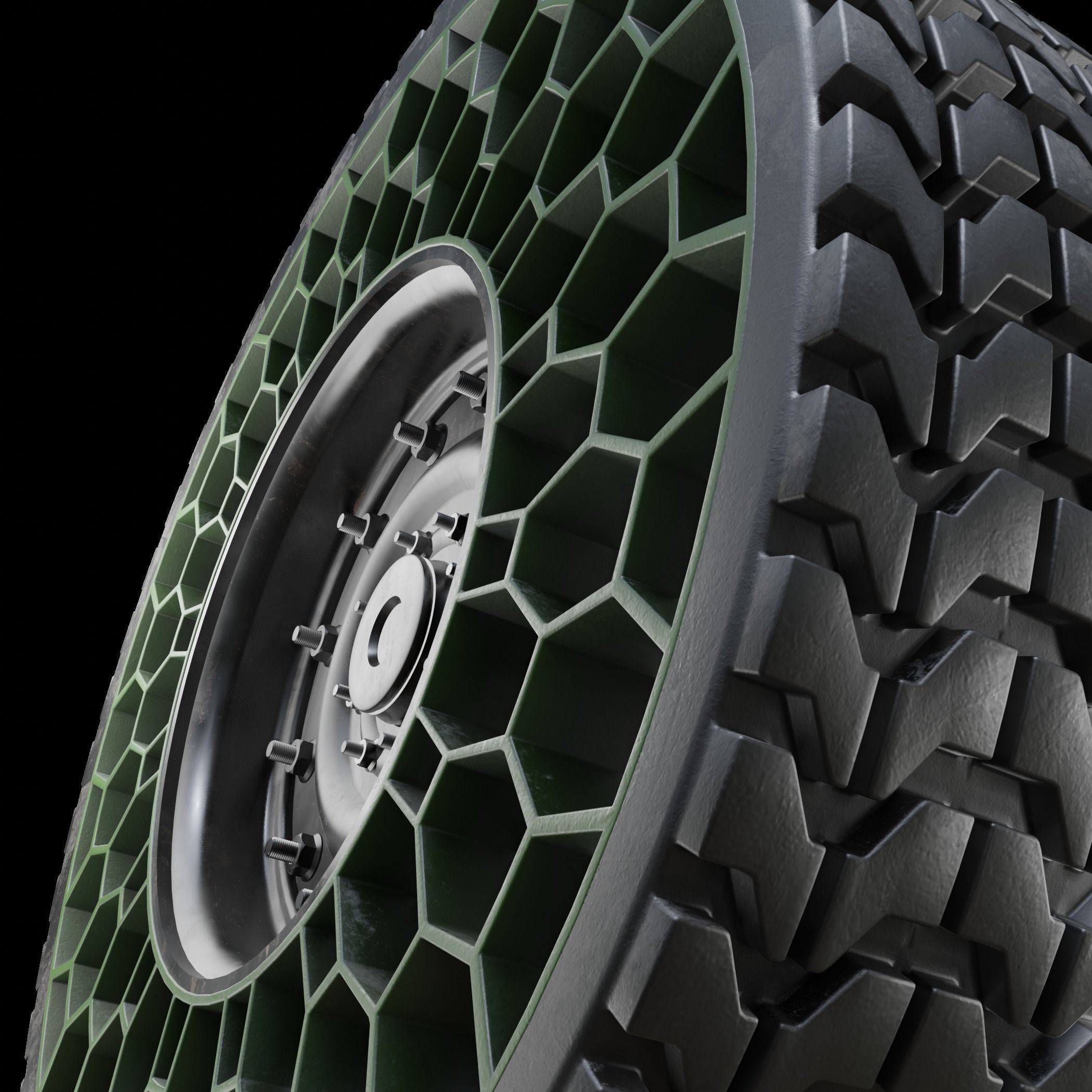 Future Truck Wheels 3D 3D Model Collection_17