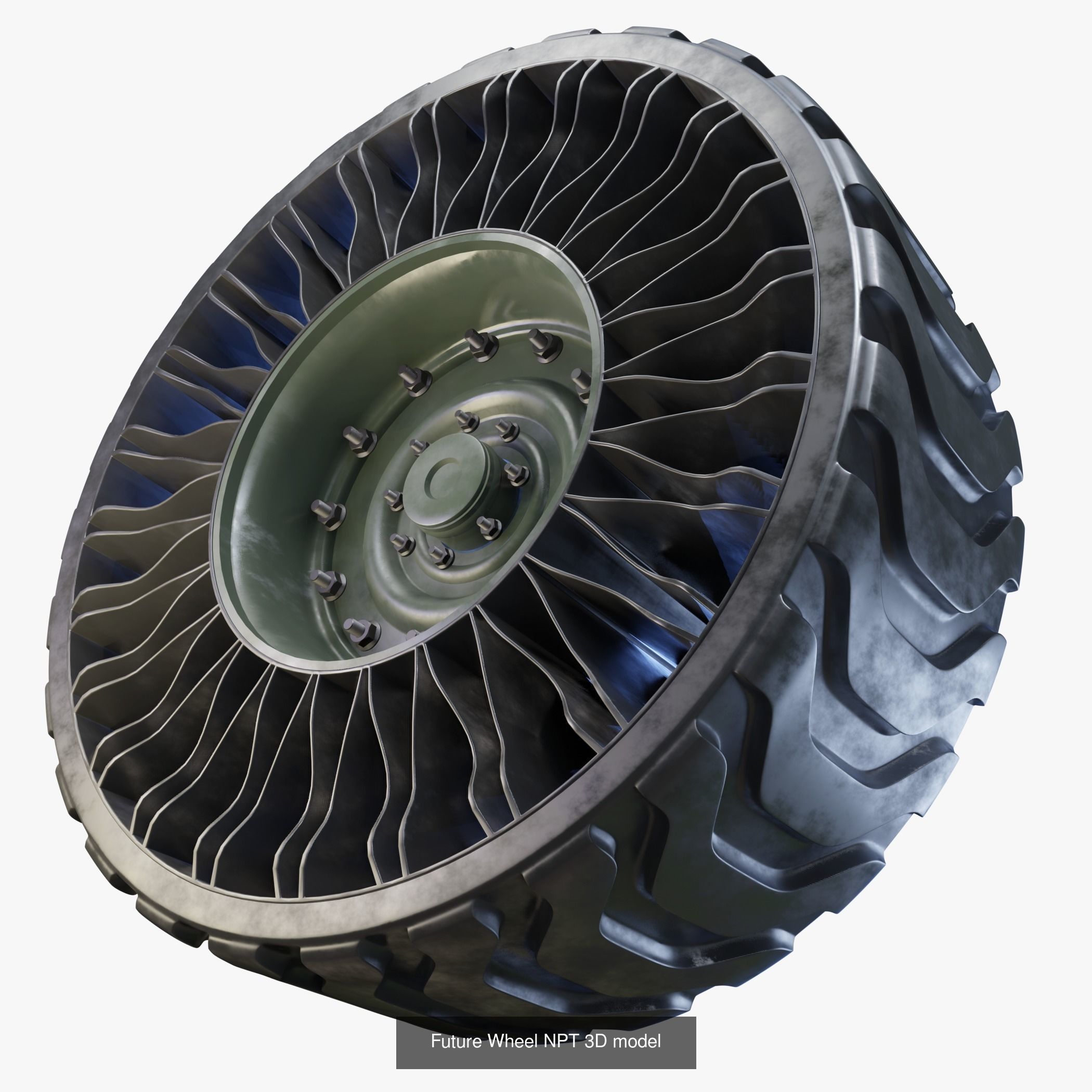 Future Truck Wheels 3D 3D Model Collection_9