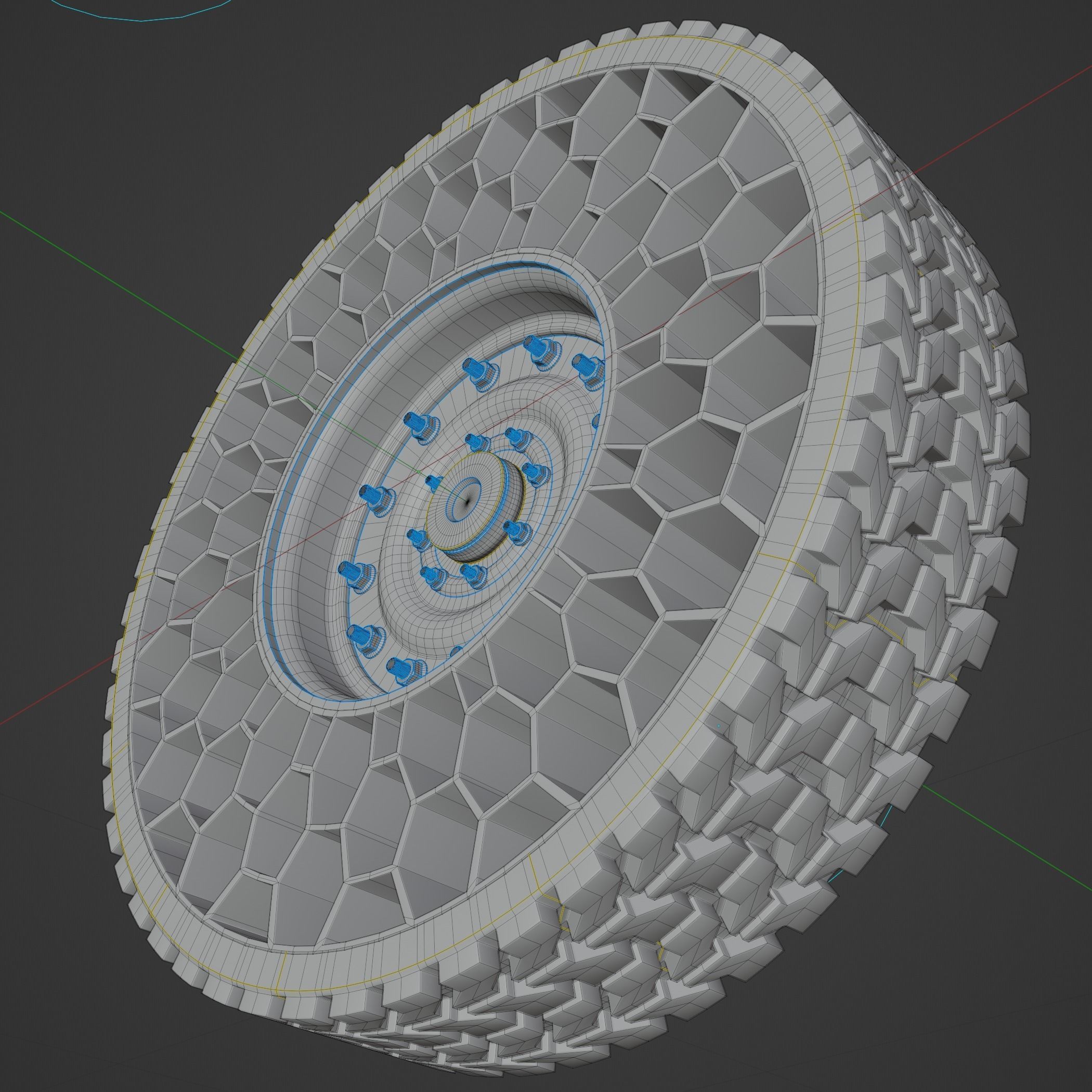 Future Truck Wheels 3D 3D Model Collection_16
