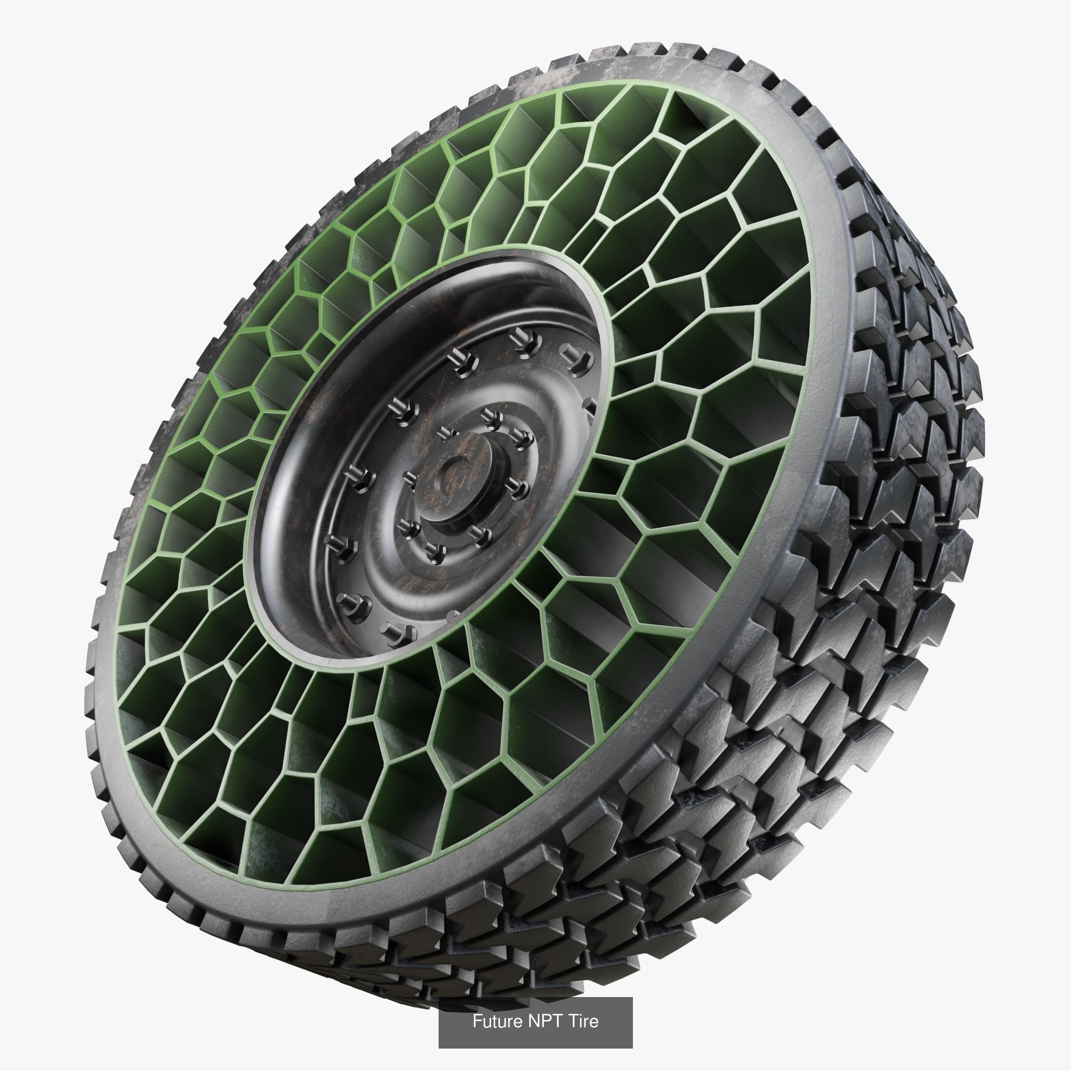 Future Truck Wheels 3D 3D Model Collection_8