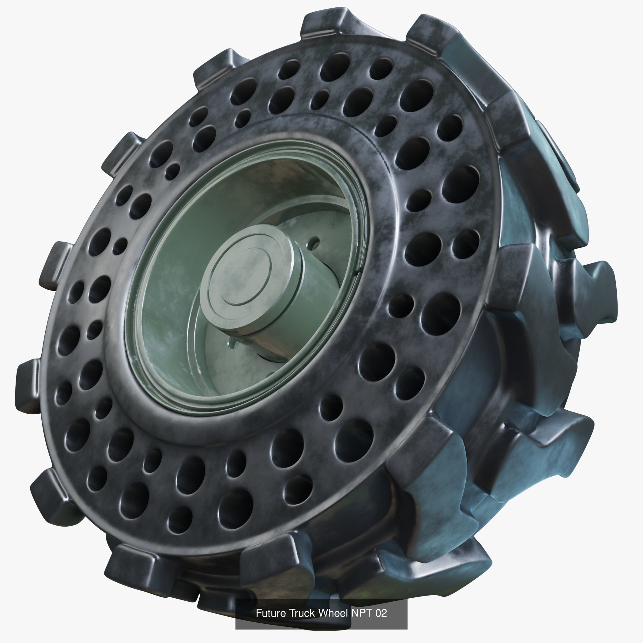 Future Truck Wheels 3D 3D Model Collection_11