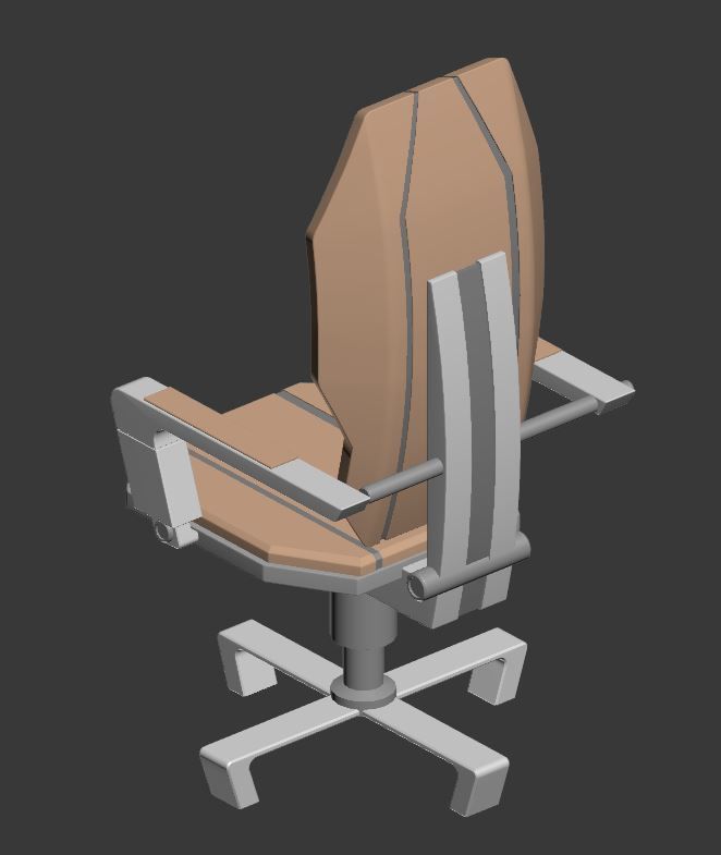 Chair office 3D model_3