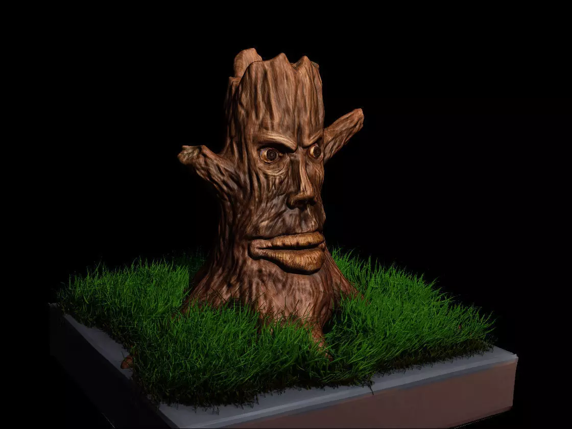 magic tree Low-poly 3D model